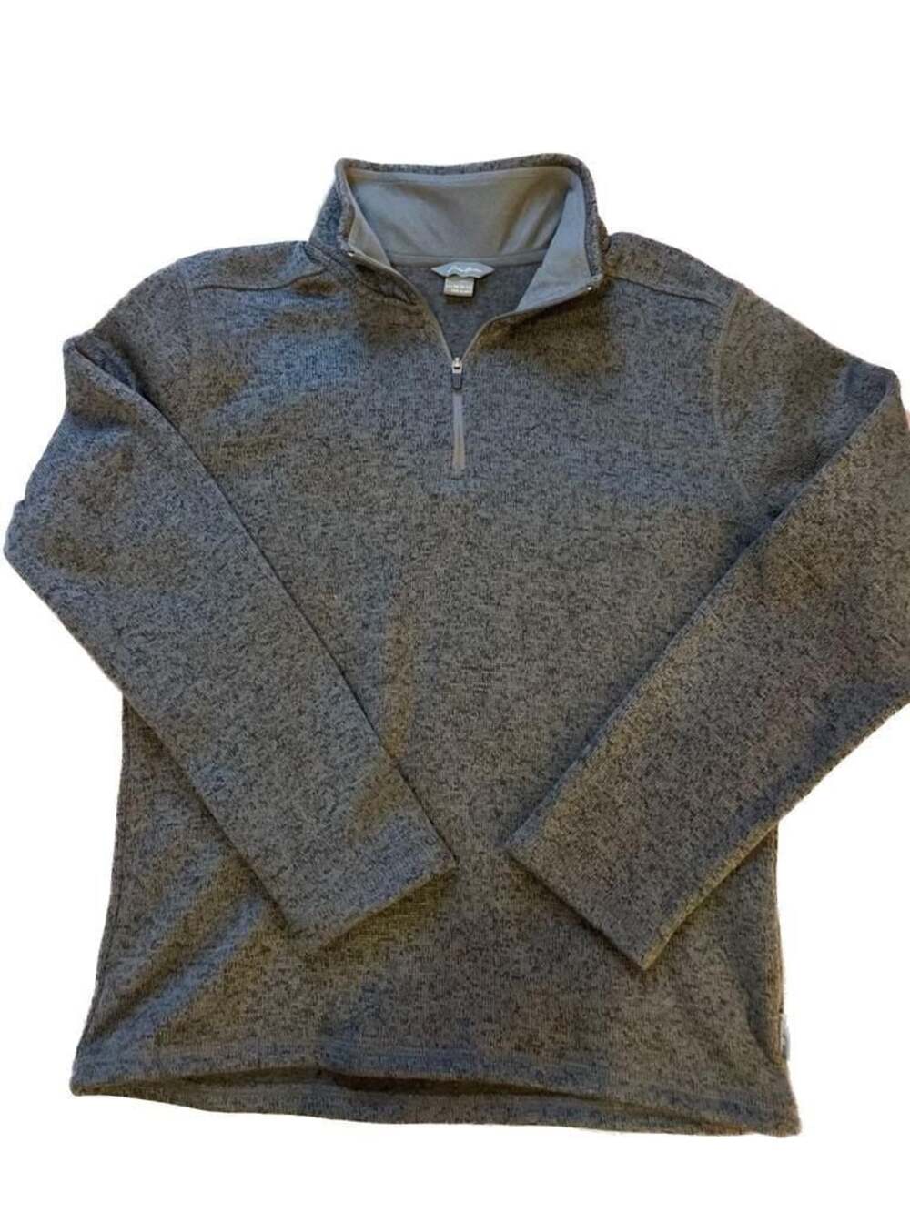 Eddie Bauer Kids M (10/12) Quarter-Zip Sweater Fleece Pullover Grey